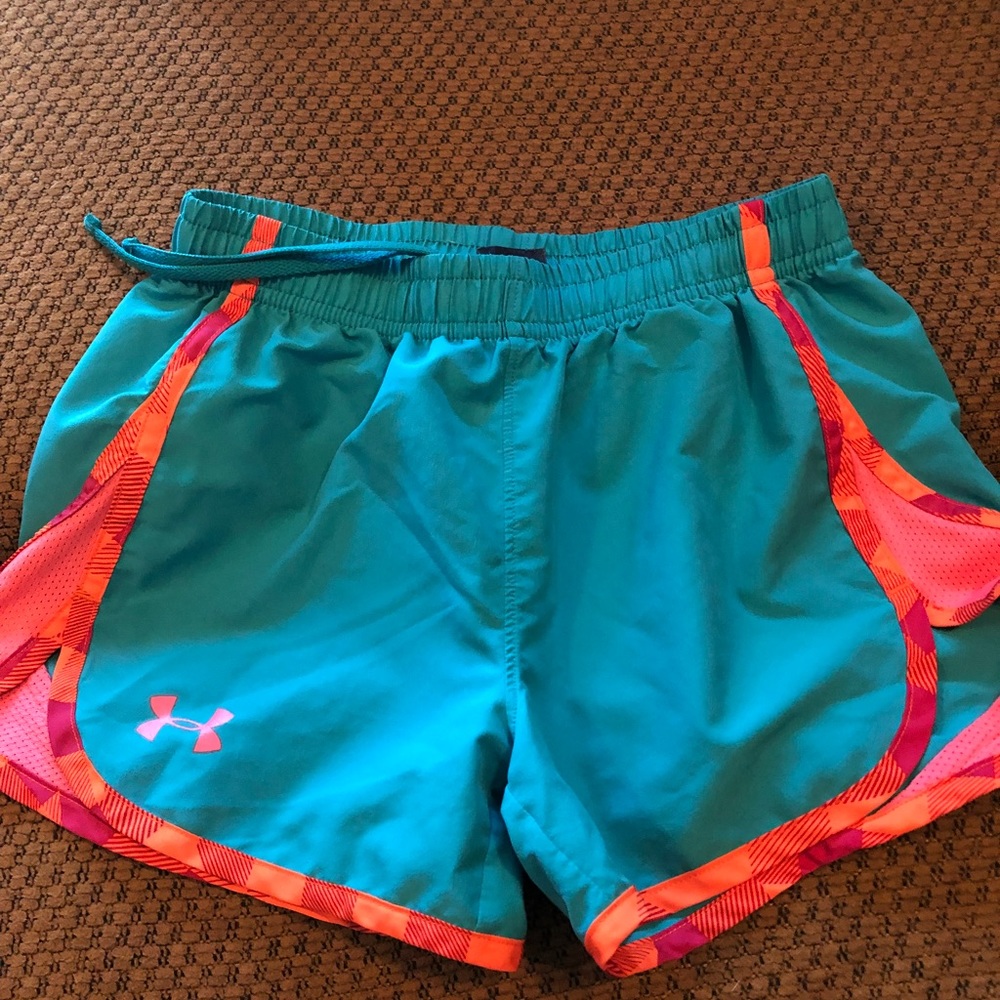 Under armour blue and orange shorts